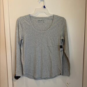 Eddie Bauer Heather Gray Long Sleeve Shirt